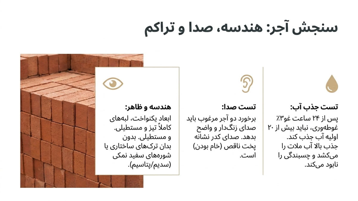 نحوه سنجیدن کیفیت آجر