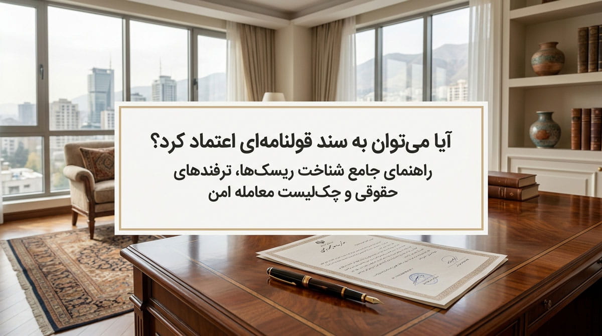 اعتماد به سند قولنامه ای چقدر منطقی است؟