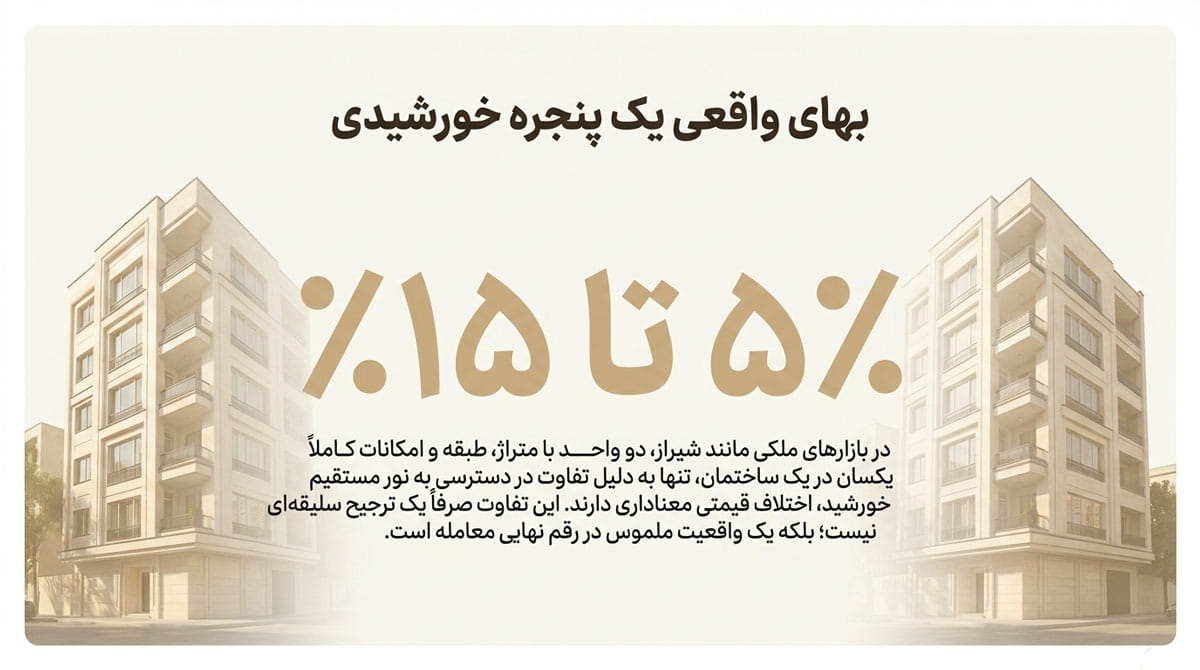 تاثیر نورگیر بودن آپارتمان بر قیمت