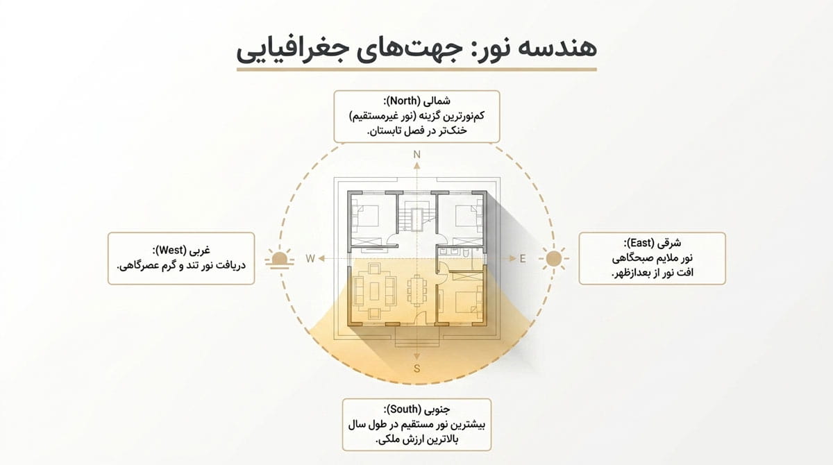 چه عواملی نورگیر بودن یک آپارتمان را تعیین می‌کند؟
