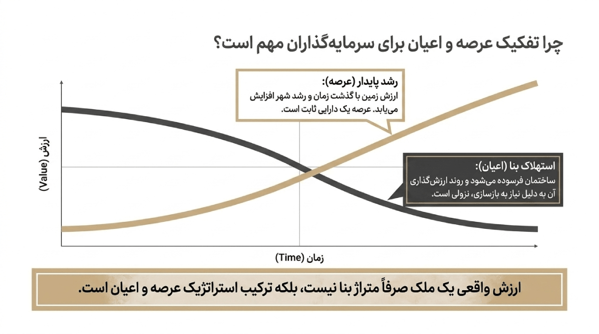 تاثیر عرصه و اعیان بر تصمیم سرمایه‌گذاری ملکی